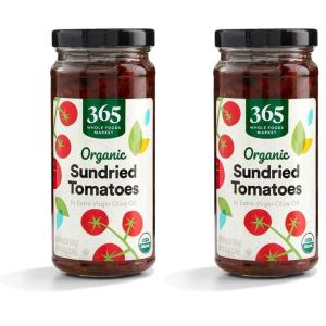 365 by Whole Foods Market, Organic Sundried Tomatoes In Olive Oil, 8.5 Ounce(8.5 Ounce (Pack of 2))