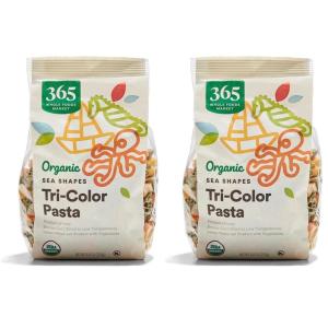 365 by Whole Foods Market, Organic Tri-Color Pasta, Sea Shapes, 8.8 Ounce(8.8 Ounce (Pack of 2))