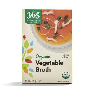 365 by Whole Foods Market, Organic Vegetable Broth, 32 Fl Oz(48 Fl Oz (Pack of 1))