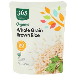 365 by Whole Foods Market, Organic Whole Grain Brown Rice, 90-Second Microwave in Pouch, 8.8 Ounce(8.8 Ounce (Pack of 1))