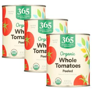 365 by Whole Foods Market, Organic Whole Peeled Tomatoes, 28 oz(1.75 Pound (Pack of 3))