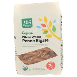 365 by Whole Foods Market, Organic Whole Wheat Penne Rigate, 16 Ounce(Organic Whole Wheat Penne Rigate)