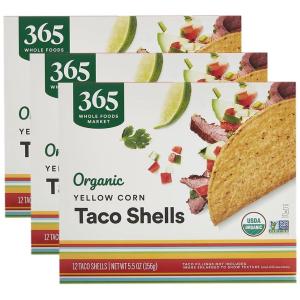 365 by Whole Foods Market, Organic Yellow Taco Shells, 5.5 Ounce(5.5 Ounce (Pack of 3))