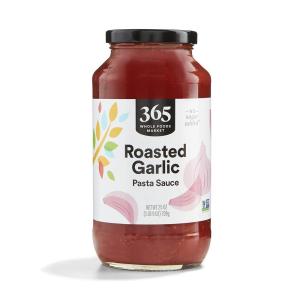 365 by Whole Foods Market, Roasted Garlic Pasta Sauce, 25 Ounce(Garlic Pasta)
