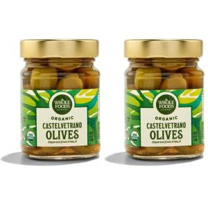 Whole Foods Market, Organic Castelvetrano Olives, 4.58 Ounce(4.6 Ounce (Pack of 2))