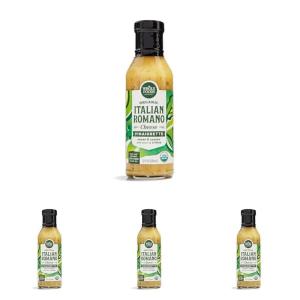 Whole Foods Market Organic Italian Romano Vinaigrette, 12 oz(12 Fl Oz (Pack of 4))