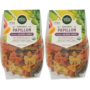 Whole Foods Market, Organic Pasta, Papillon with Roots & Vegetables, 16 Ounce(16 Ounce (Pack of 2))