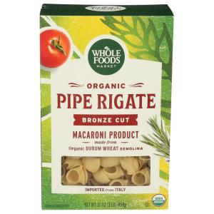 Whole Foods Market, Organic Pipe Rigate, 16 Ounce(16 Ounce (Pack of 1))