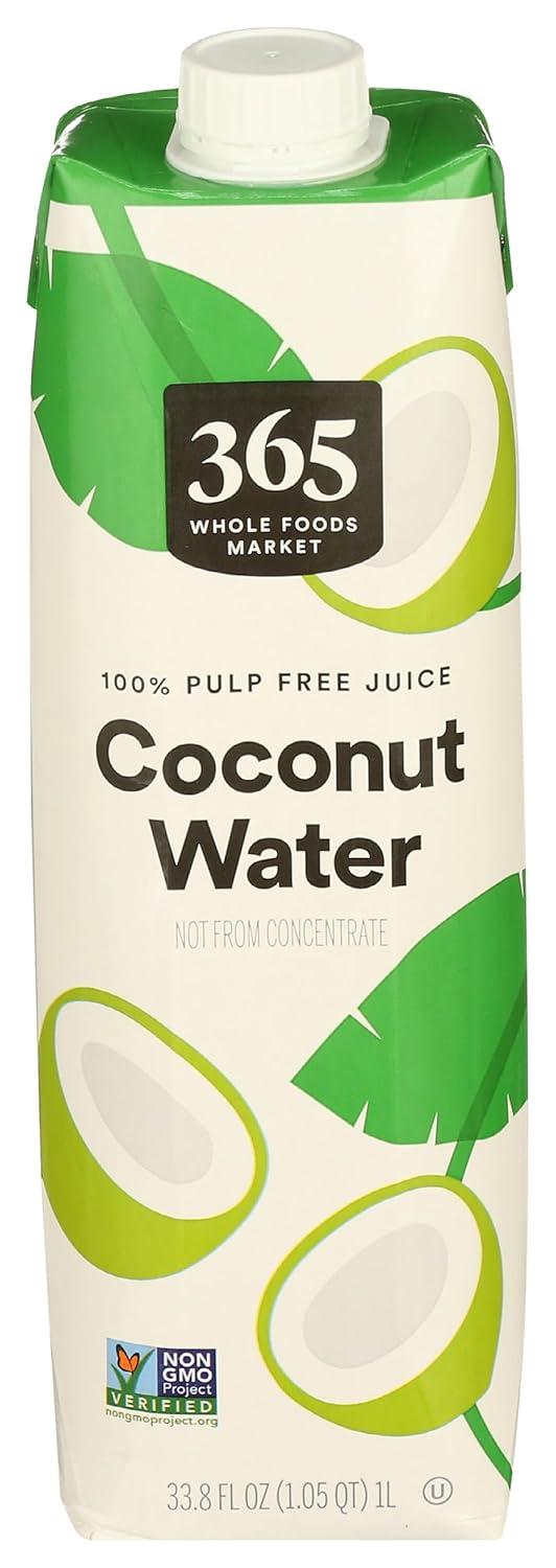 image:image365 by Whole Foods Market Organic Coconut Water 100 PulpFree Juice 169 Fl Oz per Carton Pack of 4Coconut Water