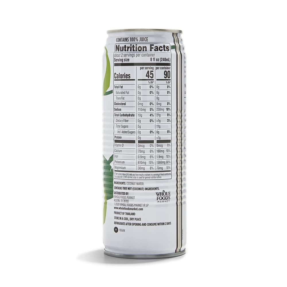 image:image365 by Whole Foods Market Organic Coconut Water 100 PulpFree Juice 169 Fl Oz per Carton Pack of 4Coconut Water