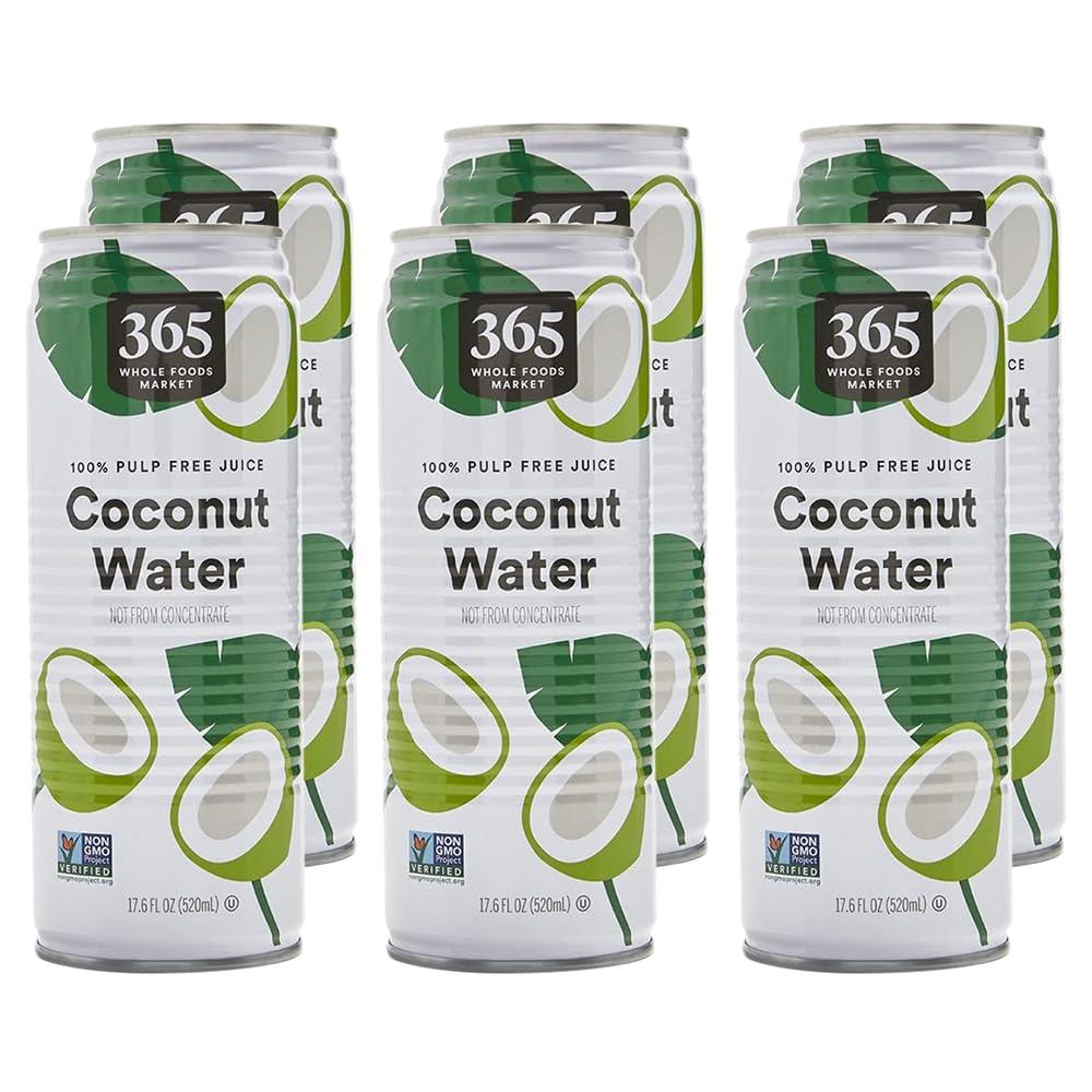image:image365 by Whole Foods Market Organic Coconut Water 100 PulpFree Juice 169 Fl Oz per Carton Pack of 4Coconut Water