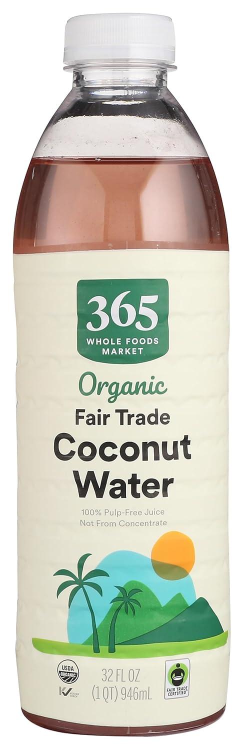 image:image365 by Whole Foods Market Organic Coconut Water 100 PulpFree Juice 169 Fl Oz per Carton Pack of 4Organic Coconut Water