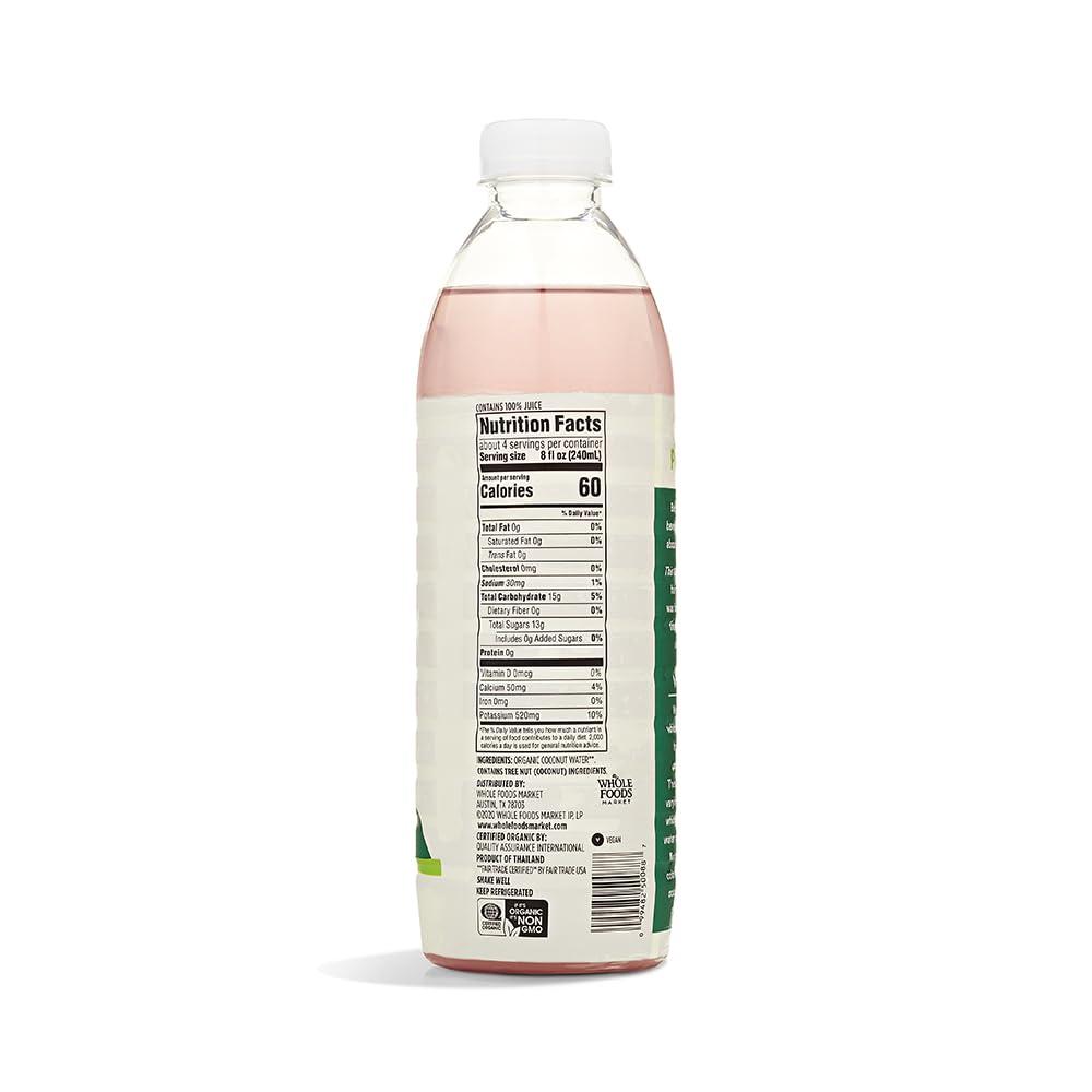 image:image365 by Whole Foods Market Organic Coconut Water 100 PulpFree Juice 169 Fl Oz per Carton Pack of 4Organic Coconut Water