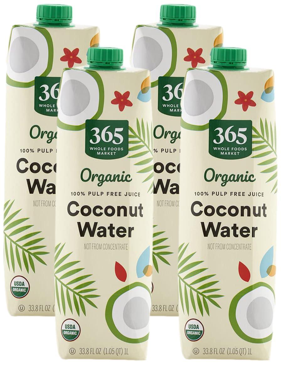 image:image365 by Whole Foods Market Organic Coconut Water 100 PulpFree Juice 169 Fl Oz per Carton Pack of 4Organic Coconut Water
