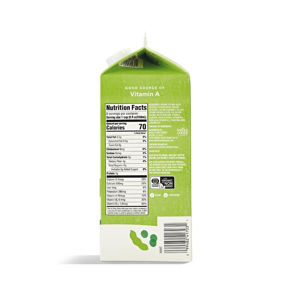 image:image365 by Whole Foods Market Organic Unsweetened Soy Beverage 32 Fl OzUnsweetened