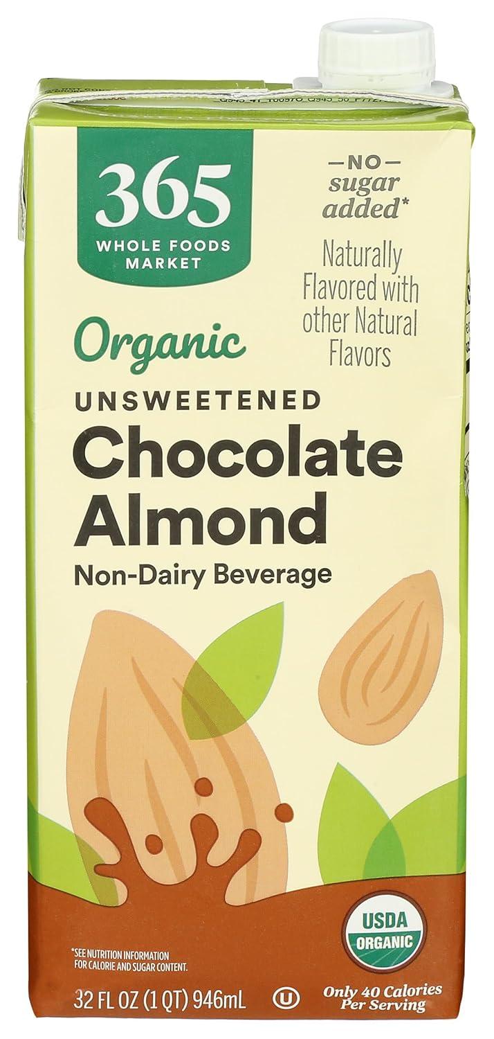 image:image365 by Whole Foods Market Organic Unsweetened Vanilla Almond Milk 32 Fl OzUnsweetened Chocolate