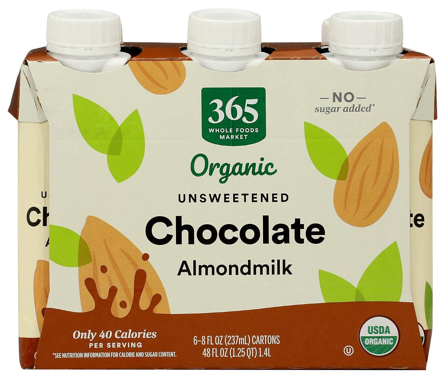 image:image365 by Whole Foods Market Organic Unsweetened Vanilla Almond Milk 32 Fl OzUnsweetened Chocolate