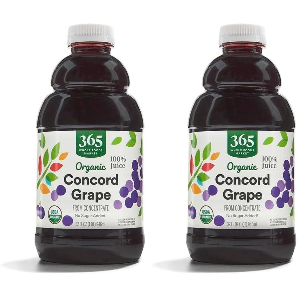 image:image365 by Whole Foods Market Organic 100 Juice Concord Grape 32 fl oz32 Fl Oz Pack of 2