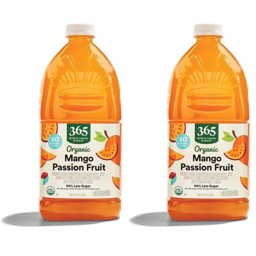 image:image365 by Whole Foods Market Organic Mango Passionfruit Juice Reduced Sugar 64 Fl Oz64 Fl Oz Pack of 2