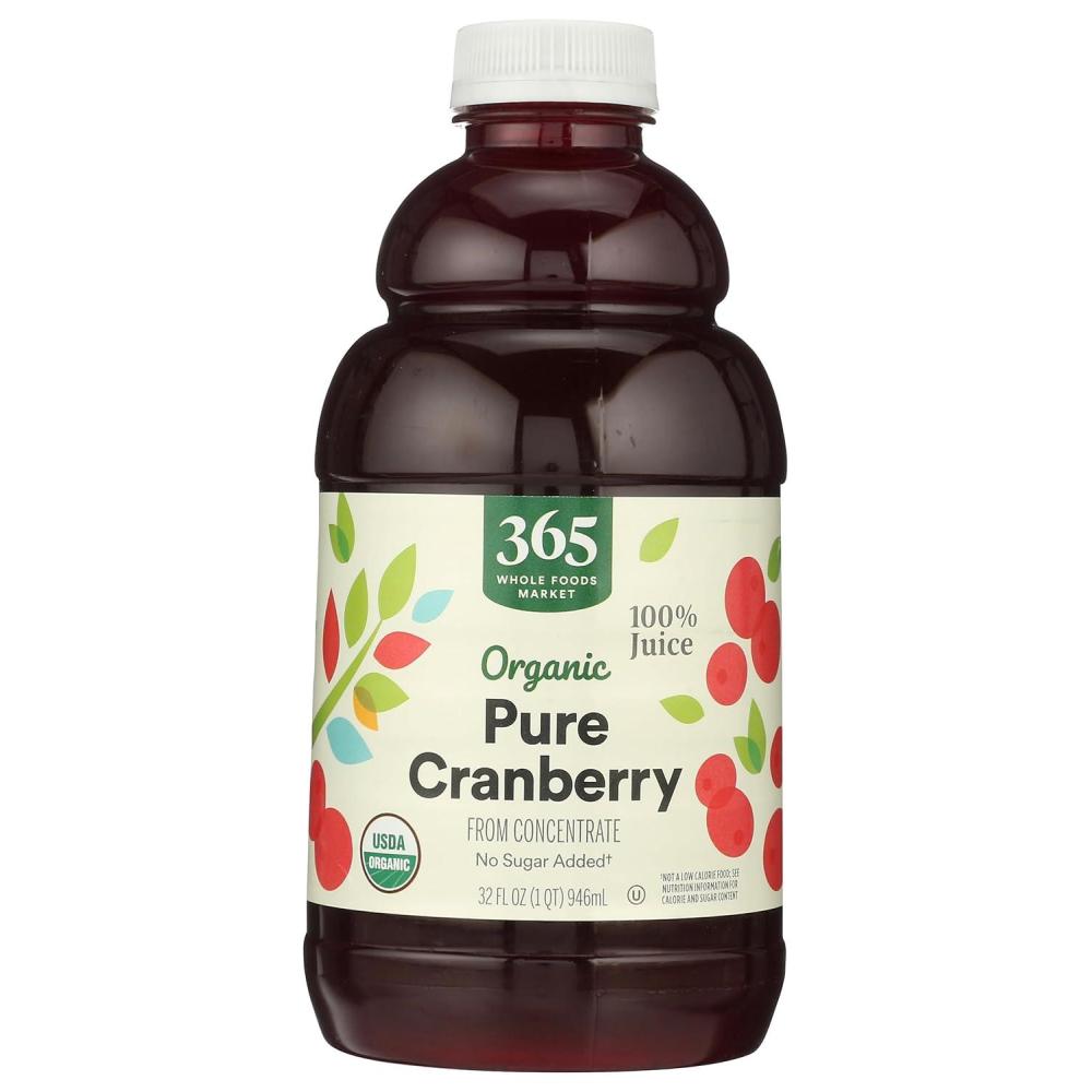 image:image365 by Whole Foods Market Organic Pure Cranberry Juice 32 Fl Oz32 Fl Oz Pack of 1