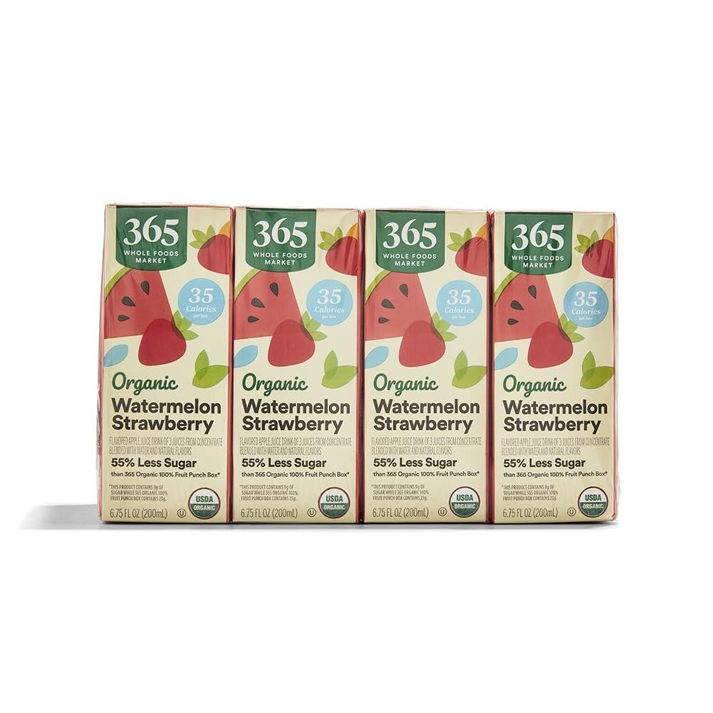 image:image365 by Whole Foods Market Organic Reduced Sugar Watermelon Strawberry Juice Box 8 Pack 675 Fl Oz675 Fl Oz Pack of 8