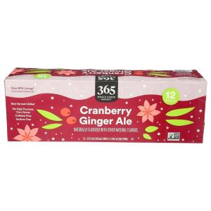 365 by Whole Foods Market, Cranberry Ginger Ale 12 Pack, 12 Fl Oz(Cranberry)