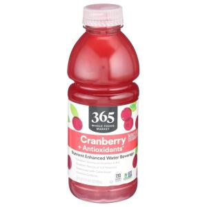 365 by Whole Foods Market, Nutrient Enhanced Water, Cranberry + Antioxidants, 20 Fl Oz(20 Fl Oz (Pack of 1))
