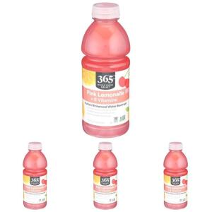 365 by Whole Foods Market, Nutrient Enhanced Water, Pink Lemonade + B Vitamins, 20 Fl Oz(20 Fl Oz (Pack of 4))