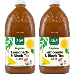365 by Whole Foods Market, Organic Lemonade & Black Tea Blend, 64 Fl Oz(64 Fl Oz (Pack of 2))