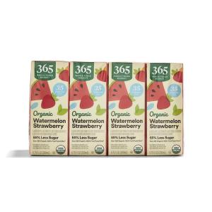 365 by Whole Foods Market, Organic Reduced Sugar Watermelon Strawberry Juice Box, 8 Pack, 6.75 Fl Oz(6.75 Fl Oz (Pack of 8))