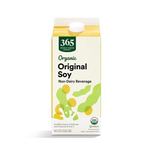 365 by Whole Foods Market, Organic Soymilk Original, 32 fl oz(64 Fl Oz (Pack of 1))