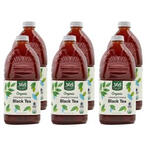 365 by Whole Foods Market, Organic Unsweetened Black Tea, 64 Fl Oz(64 Fl Oz (Pack of 6))