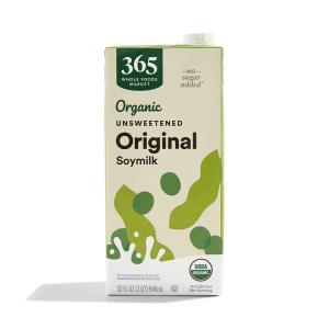 365 by Whole Foods Market, Organic Unsweetened Soy Beverage, 32 Fl Oz(Unsweetened)
