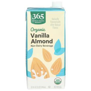 365 by Whole Foods Market, Organic Unsweetened Vanilla Almond Milk, 32 Fl Oz(Organic Vanilla)