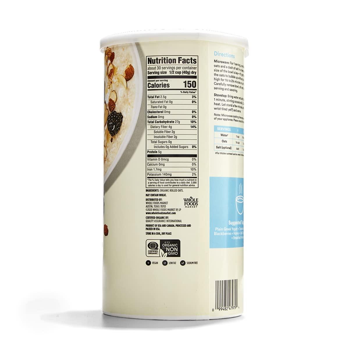 image:image365 by Whole Foods Market Organic Quick Oats 42 OunceRolled