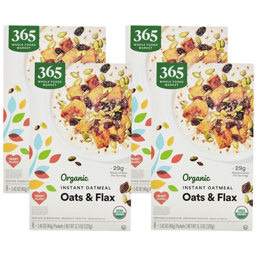 image:image365 By Whole Foods Market Organic Maple amp Brown Sugar Instant Oatmeal Packets 141 Ounce Pack Of 8Oats Flax