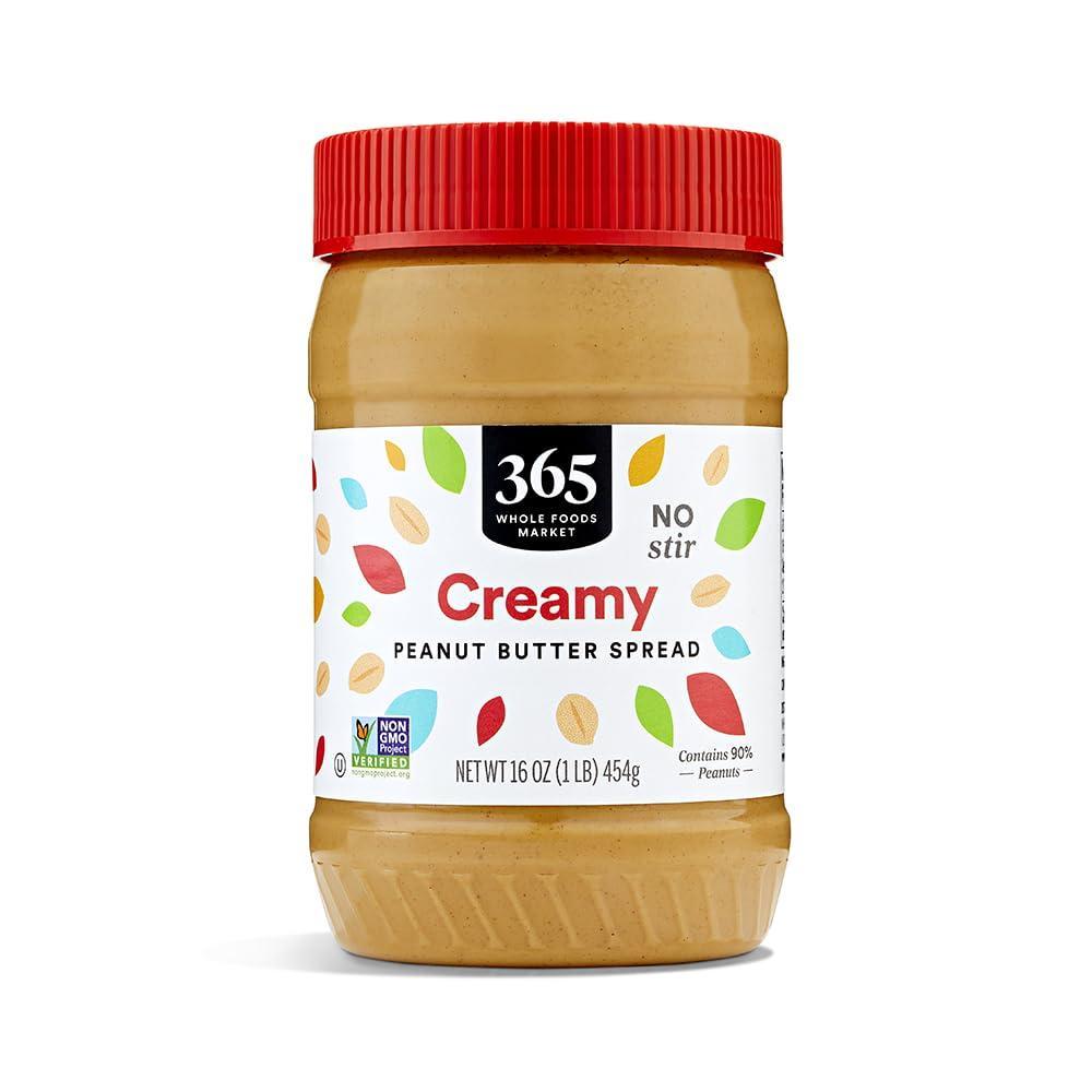 image:image365 by Whole Foods Market Creamy Peanut Butter Spread No Stir 16 Ounce16 Ounce Pack of 1