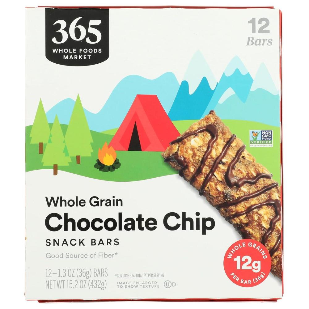 image:image365 by Whole Foods Market Kids Whole Grain Chocolate Chip Bars 12 Count 1524 Ounce