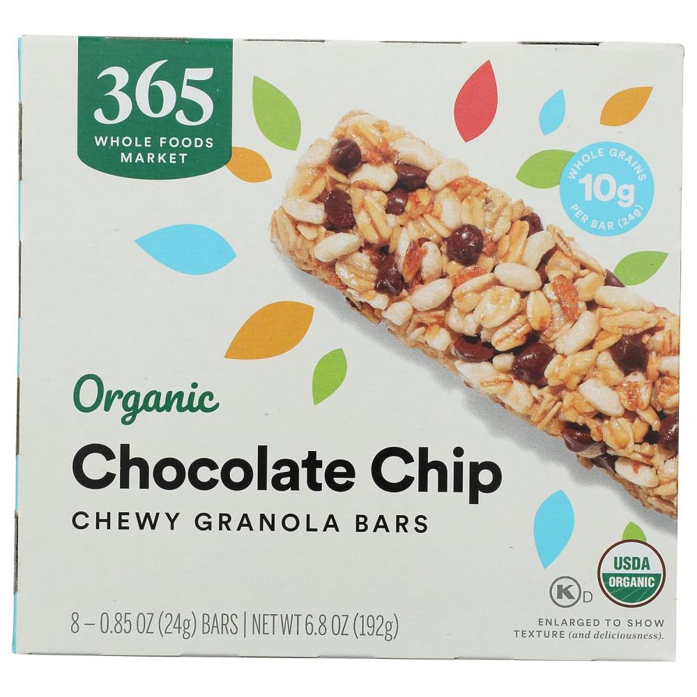 image:image365 by Whole Foods Market Organic Chocolate Chip Chewy Granola Bars 8 Count