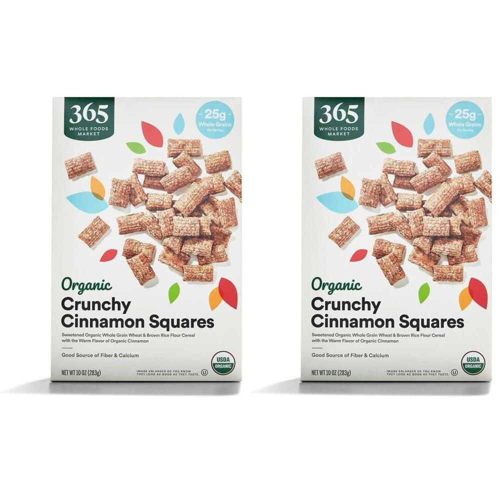 image:image365 by Whole Foods Market Organic Crunchy Cinnamon Squares Cereal 10 Ounce10 Ounce Pack of 2