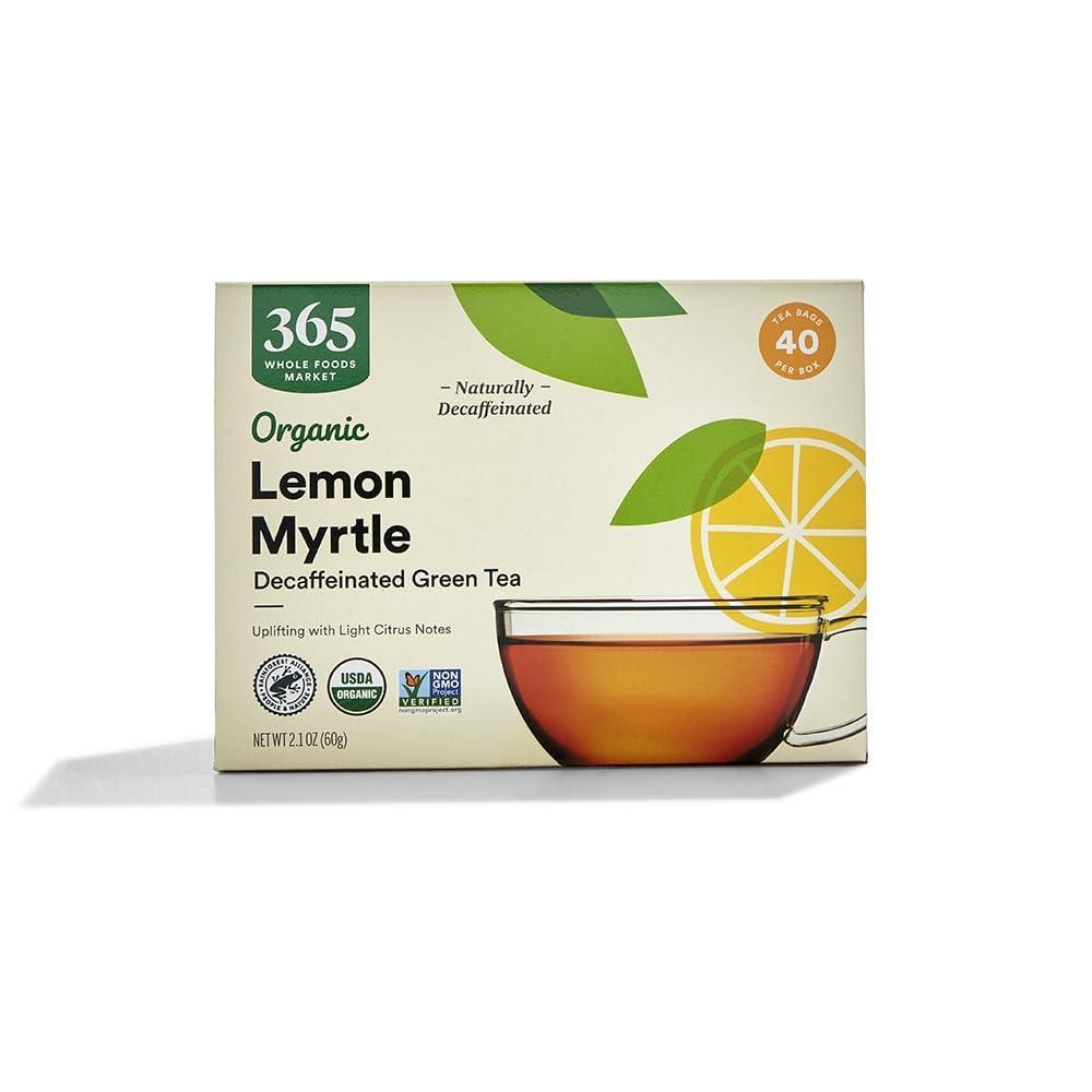 image:image365 by Whole Foods Market Organic Decaffeinated Green Tea with Lemon Myrtle 40 Tea Bags 21 Ounce pack of 12Lemon