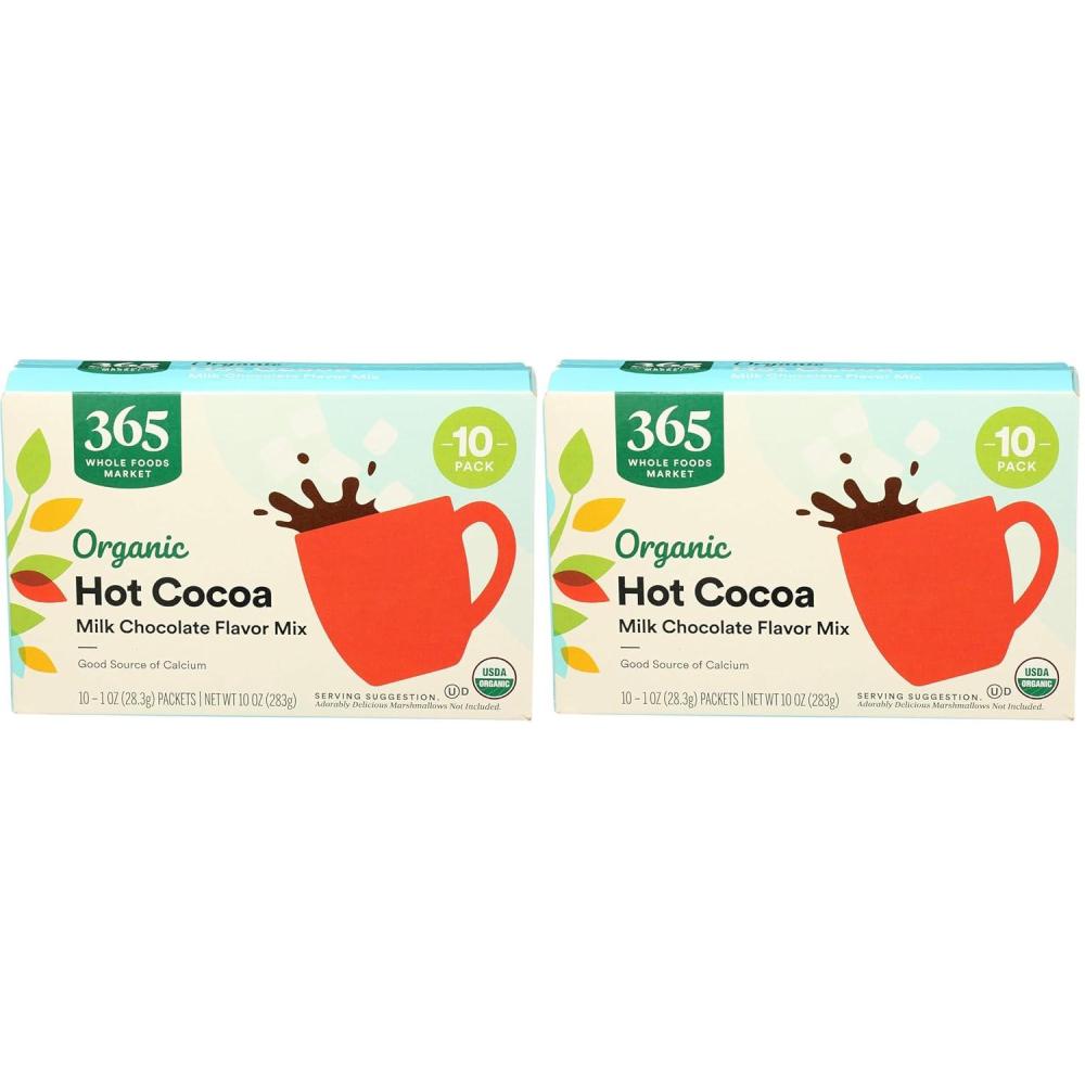 image:image365 by Whole Foods Market Organic Hot Cocoa Mix 10 Ounce10 Ounce Pack of 2