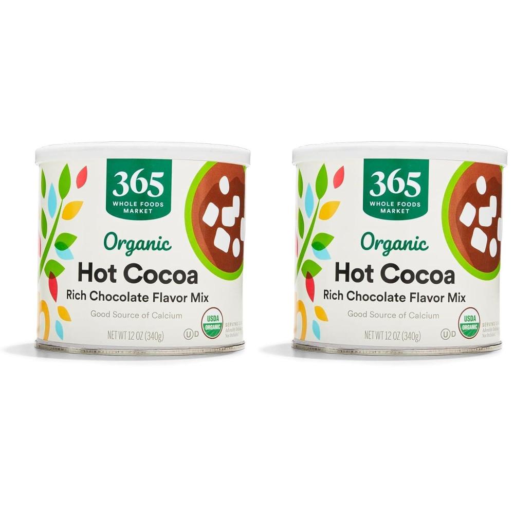 image:image365 by Whole Foods Market Organic Hot Cocoa Rich Chocolate Flavor Mix 12 Ounce12 Ounce Pack of 2