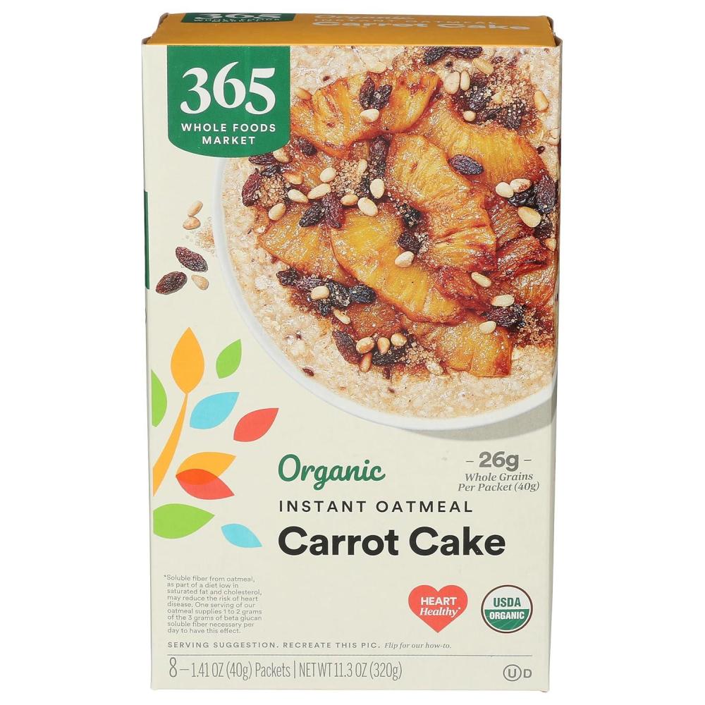 image:image365 by Whole Foods Market Organic Instant Oatmeal Carrot Cake 8 Count 113 Ounce