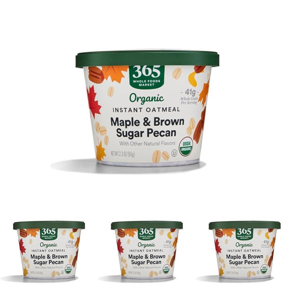 image:image365 by Whole Foods Market Organic Instant Oatmeal Maple amp Brown Sugar Pecan 23 Ounce23 Ounce Pack of 4