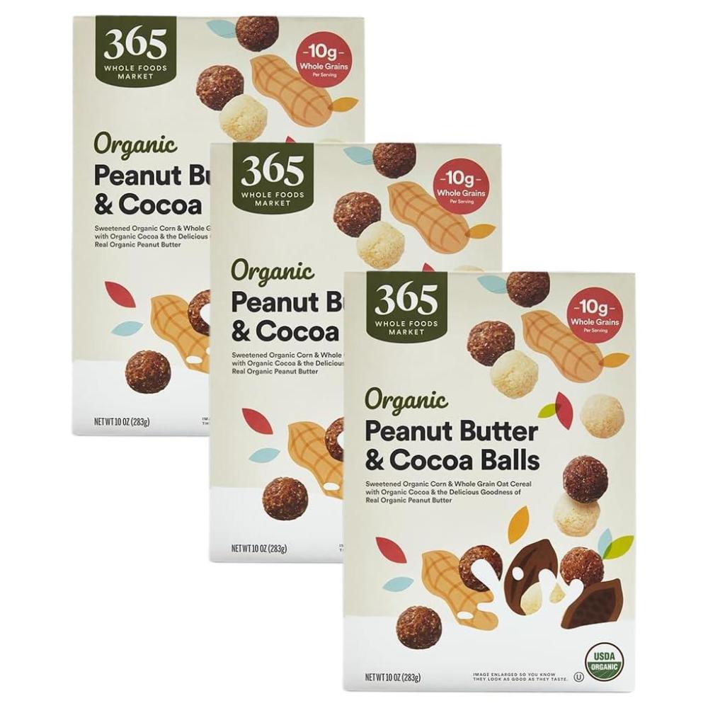 image:image365 by Whole Foods Market Organic Peanut Butter amp Cocoa Balls Cereal 10 Ounce10 Ounce Pack of 3