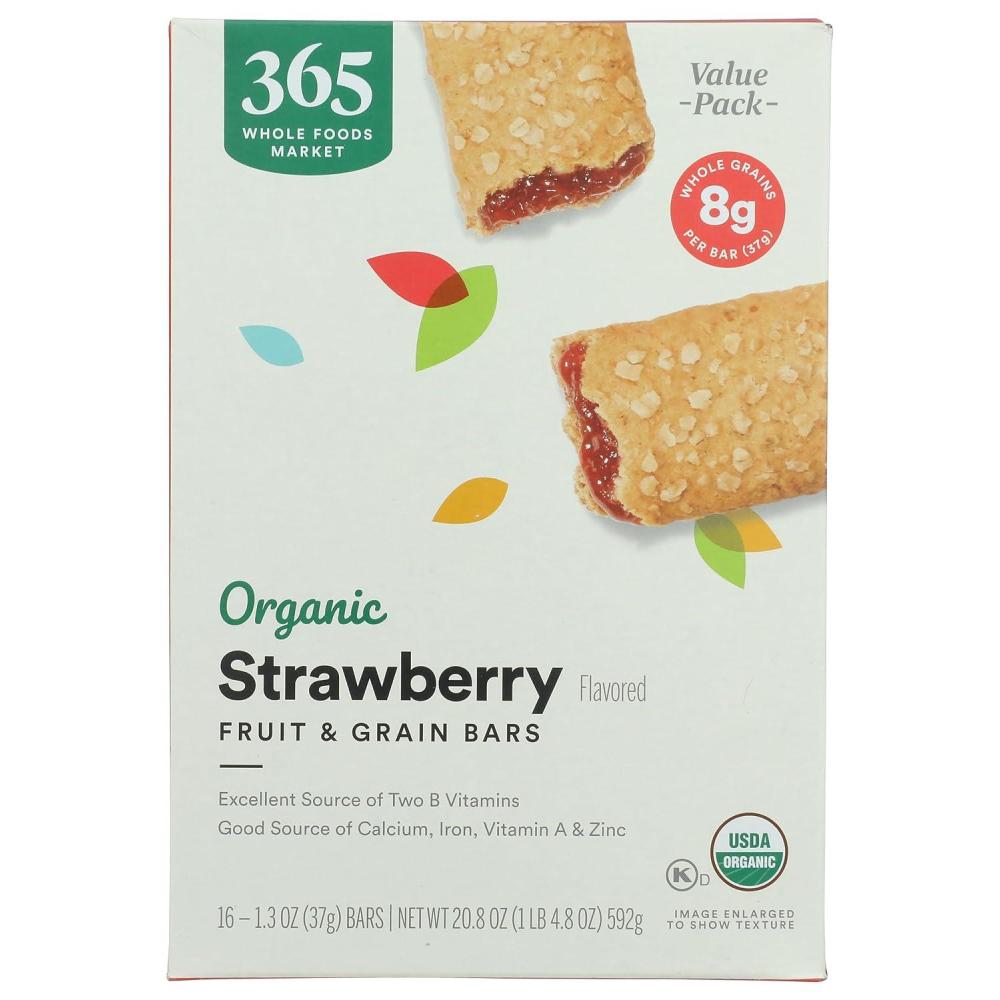 image:image365 by Whole Foods Market Organic Strawberry Fruit and Grain Bars 208 Ounce 16 Count