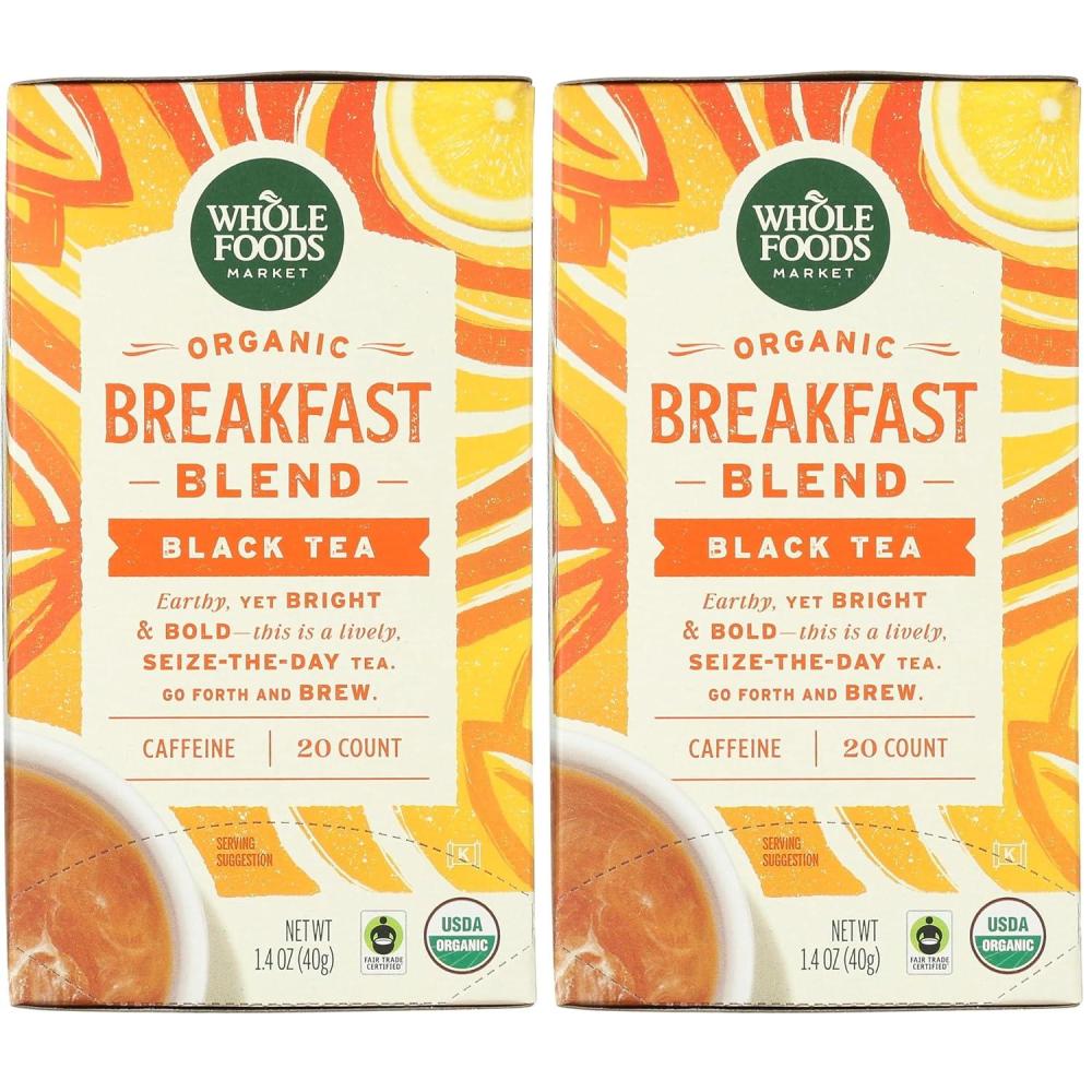 image:imageWhole Foods Market Tea Black Breakfast Blend Organic 20 Count20 CT Pack of 2