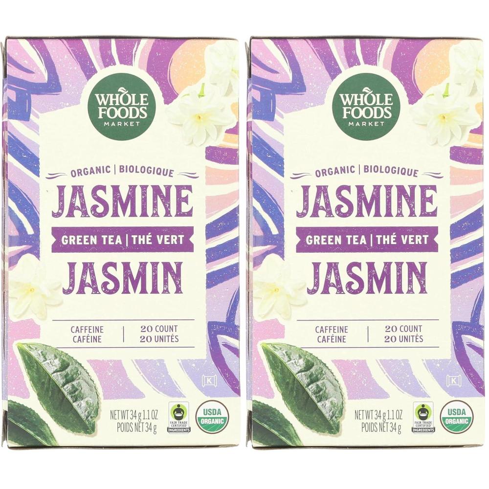 image:imageWhole Foods Market Tea Green Jasmine Organic 20 Count20 CT Pack of 2