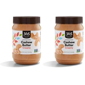365 by Whole Foods Market, Creamy Cashew Butter, 16 Ounce(1 Pound (Pack of 2))